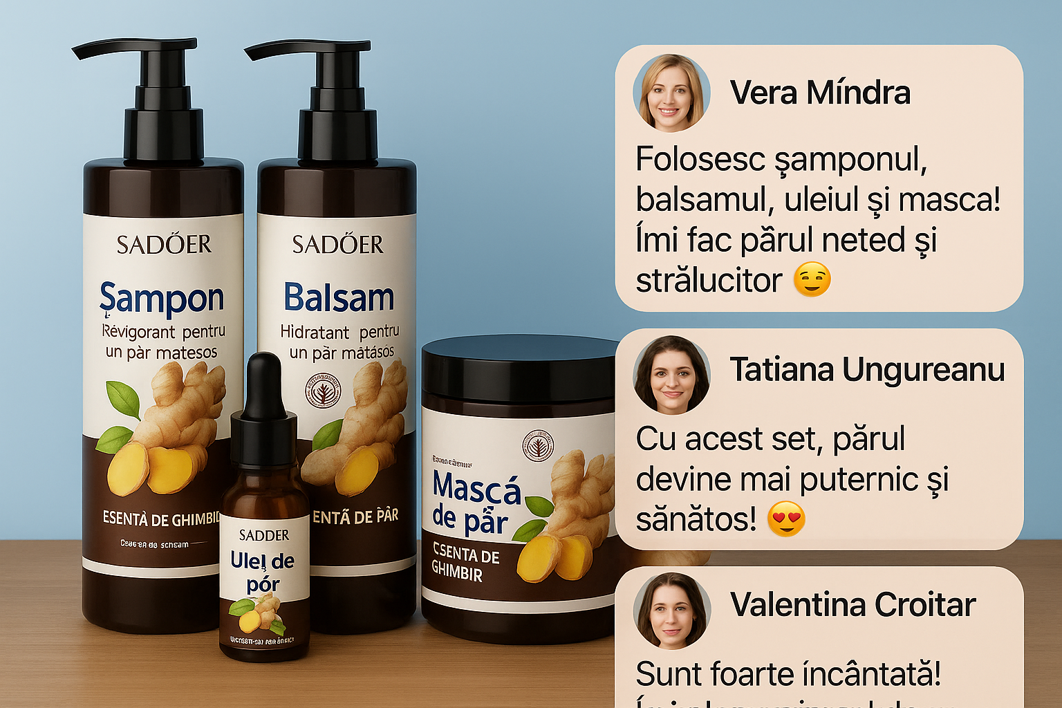 PROMO ! Set din 4 produse pentru ingrijirea parului !