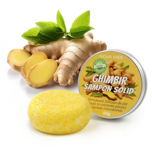 Sampon cu Ghimbir Organic Impotriva Caderii Parului, Efect Regenerator, 100% Natural